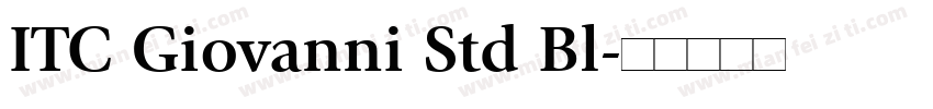 ITC Giovanni Std Bl字体转换
